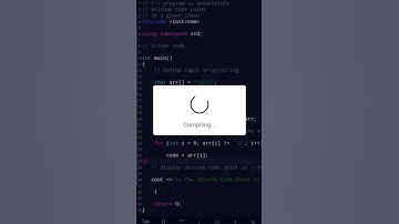 C++ Program to Determine the Unicode Code Point at a Given Index #programming #subscribe #shorts