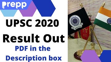 UPSC 2020 result with topper list | PDF in description | #upscresults #upsc #upsctoppers