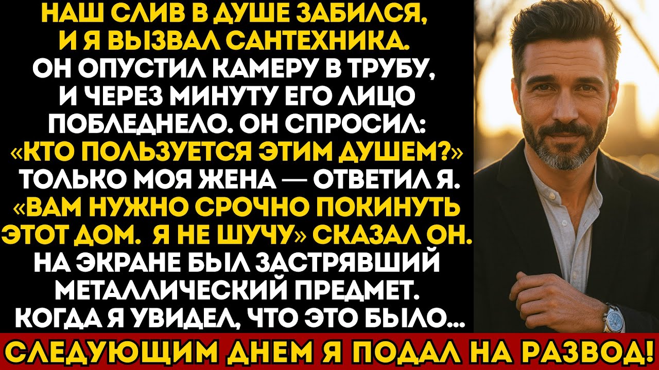 Сантехник увидел что-то своей камерой в нашем сливе и сказал мне немедленно развестись с женой...