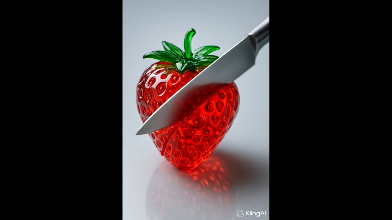 🥰 glass cutting strawberry 🔪🍓