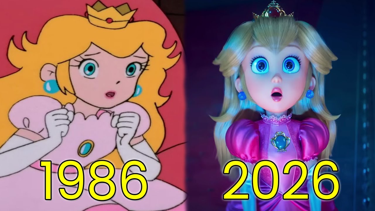 Эволюция принцессы Пич в кино и на телевидении (1986-2026)