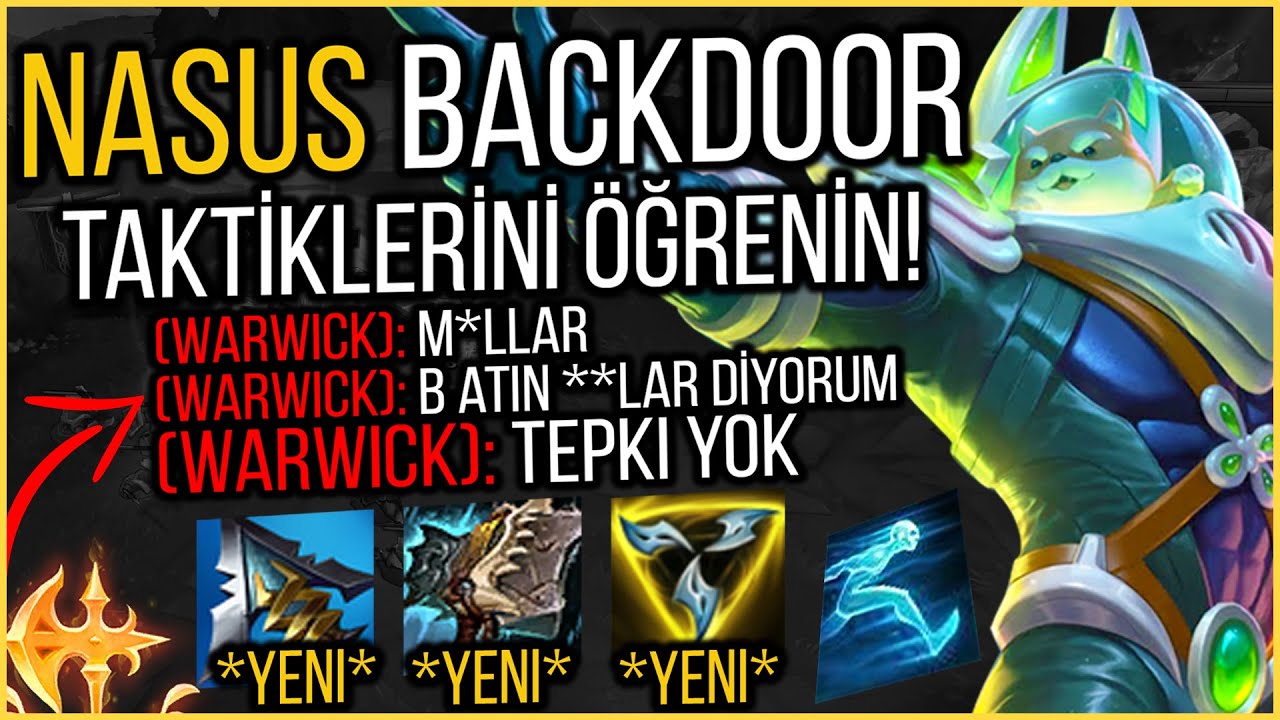 NASUSLA RAKİBİ KANDIRIP OYUNU BİTİRDİM !!! EFSANE BACKDOOR TAKTİKLERİ | NASUS VS SETT ÖĞRETİCİ