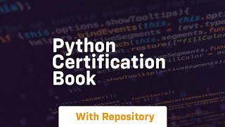 python certification book