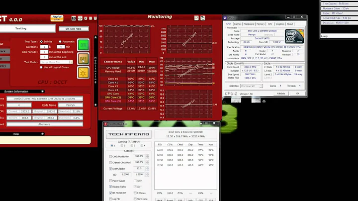 m17x QX9300 Overclock 3.3ghz Throttlestop 4.0 cooling with Zalman ZM-NC3000U