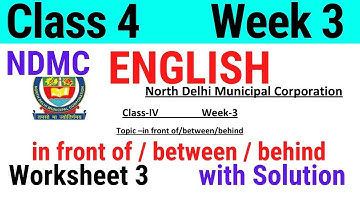 NDMC Worksheet 3 Class 4 English Week 3 || Class 4 English Worksheet Solution (16/6/21)