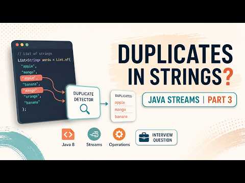 Duplicate characters in a list of String | Stream API Interview Question - 2 | Java 8 Stream API