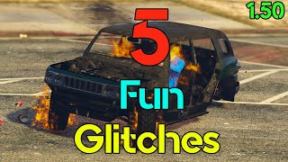 5 Fun Glitches in GTA Online #2 - 1.50
In this video I cover 5 fun glitches in GTA Online after the latest patch 1.50
Time Stamps:
Intro: 0:00
Gate Launch: 0.14
Drive a Destroyed Car: 1:01
Jeep Launch: 1:47
Rapid Fire Glitch: 2:23
Generator Glitch: 3:10
Credit for the third wall breach goes to GRAVESIGHT This is the link to their video: https://www.youtube.com/watch?v=rUIgGpy_G8E
If you want to chat about glitches or need some help with something you can join our discord server: https://discord.gg/fk7JhP9
Thanks for watching! 5 Fun Glitches in GTA Online #2 - 1.50