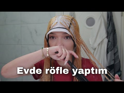 EVDE BONE İLE RÖFLE YAPILIR MI ? 😬Röfle setini denedim, Evde sarı saç açma ve dip boyası