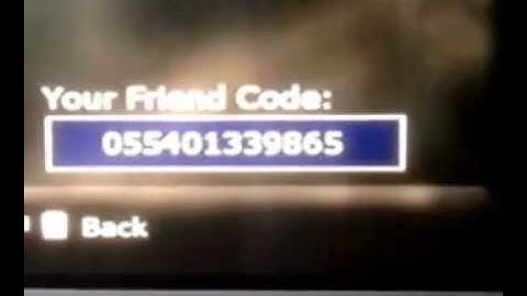 CoD 4 Wii Friend Code