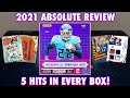 $500+ WITH 5 HITS! | 2021 Panini Absolute Football Hobby Box Break/Review