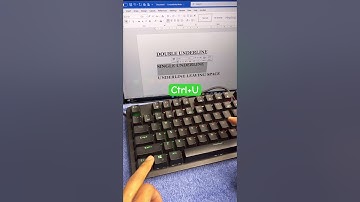 Computer 🖥️ Shortcut Key for Double Underline Single underline #shortcutkeys #keyboard #tricks