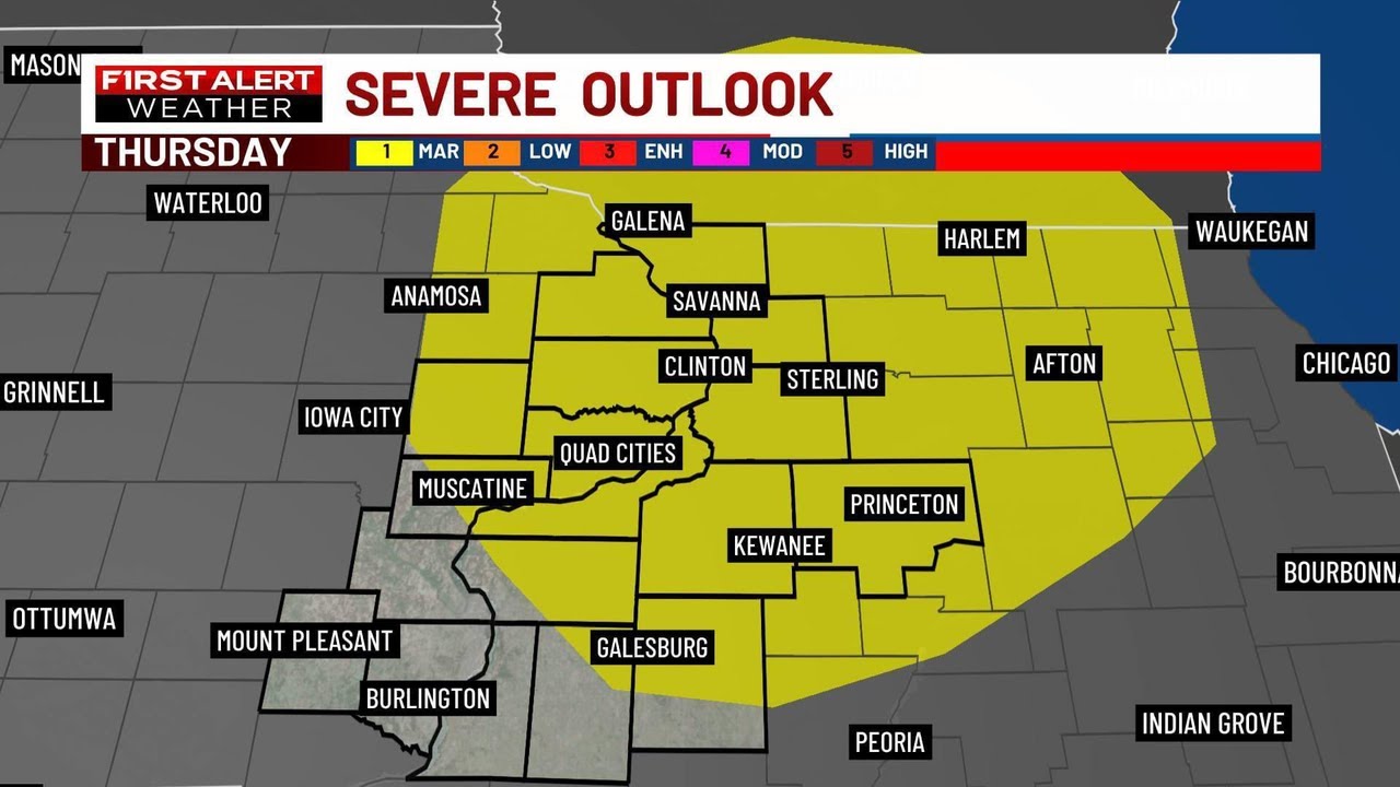 Warm temperatures and a couple severe thunderstorms possible Thursday ...