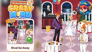Brain Puzzle 3: Crazy Mind | rival go away help the guy get rid of his rivals Walkthrough Solution 