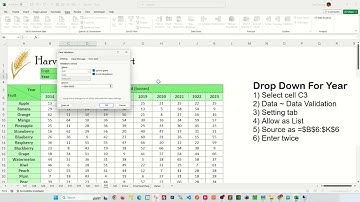 Crosshair Highlight With User Selected DropDown List in Excel - Excel Tips and Tricks