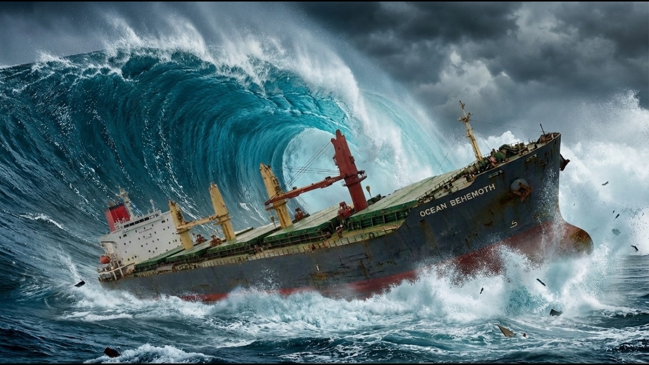 Historic Mega Tsunami Sinks a Giant Cargo Vessel | Ultra Realistic Simulation (AI VFX)
