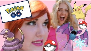 DISNEY PRINCESSES PLAY POKEMON GO!