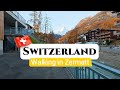 Walking in Zermatt to See the Matterhorn | Scenic Walk Through Zermatt Village & Mountain Views 4K
