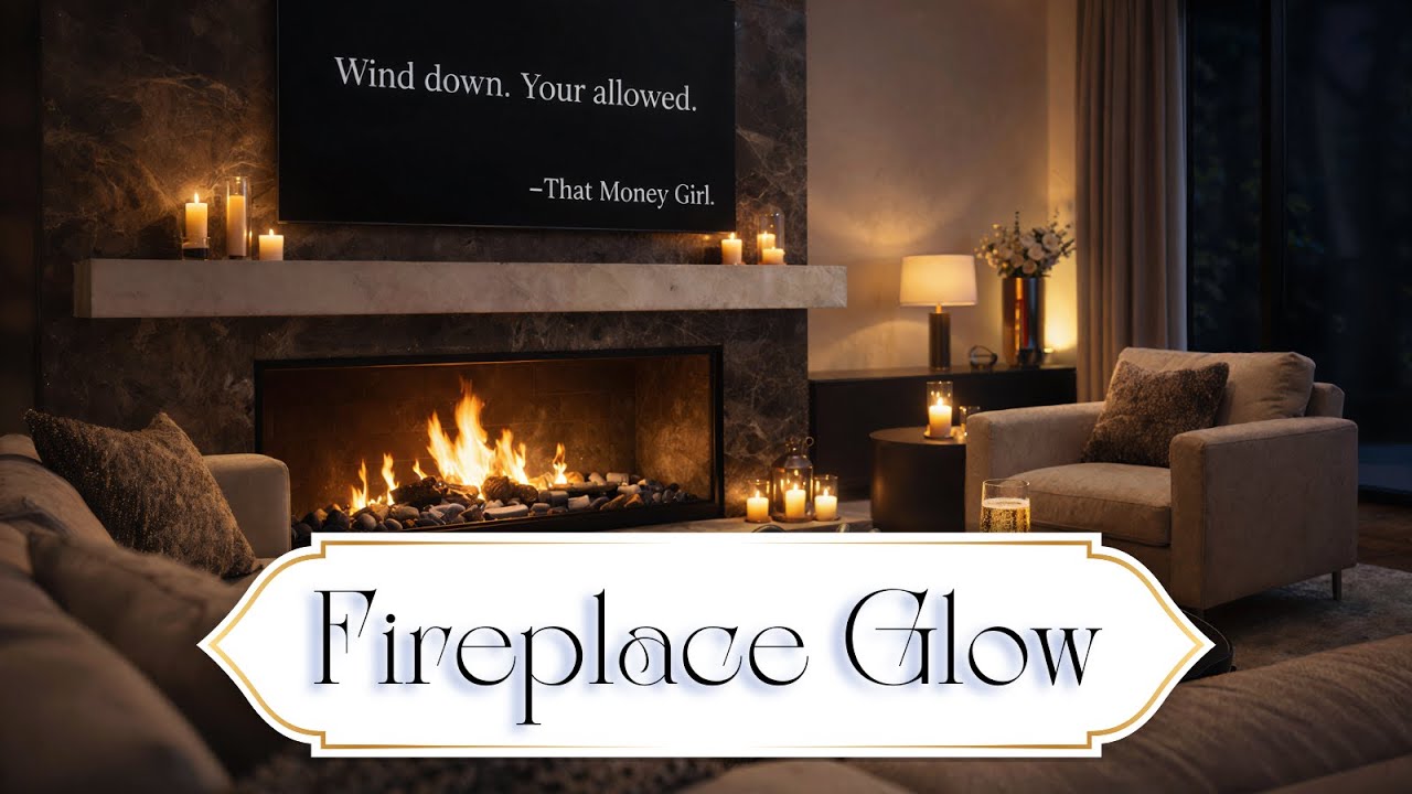 Luxury Fireplace Glow at Night | Candlelight Calm for Winding Down (52 Min)