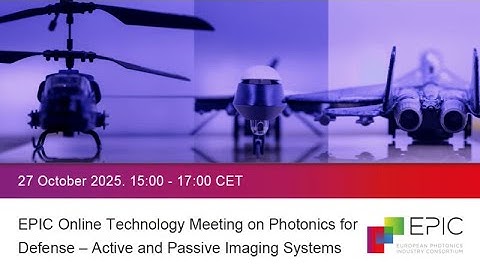 EPIC Online Technology Meeting on Photonics for Defense – Active and Passive Imaging Systems