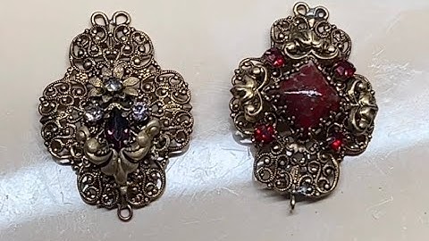 Делаю кулоны из винтажного держателя для флакона и сломанной клипсы!!#апсайклинг #ремонтукрашений