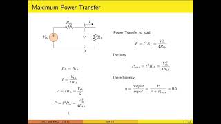 Maximum Power Transfer Theorem [Lecture 11 for UEE001]