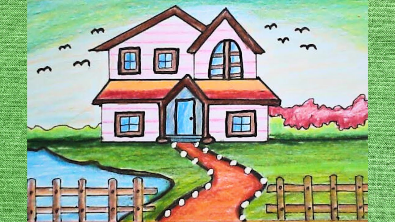 drawing a beautiful house easy /How to draw a Tinny House || 