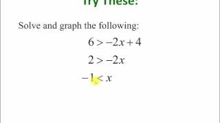 Solving One Variable Inequalities Using TI-84