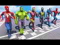 Team ironman vs team spiderman  running challenge funny contest  gta v mods 383