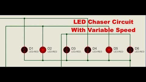 LED Chaser Circuit With Variable Speed | Proteus Project | Analog Electronics Project
