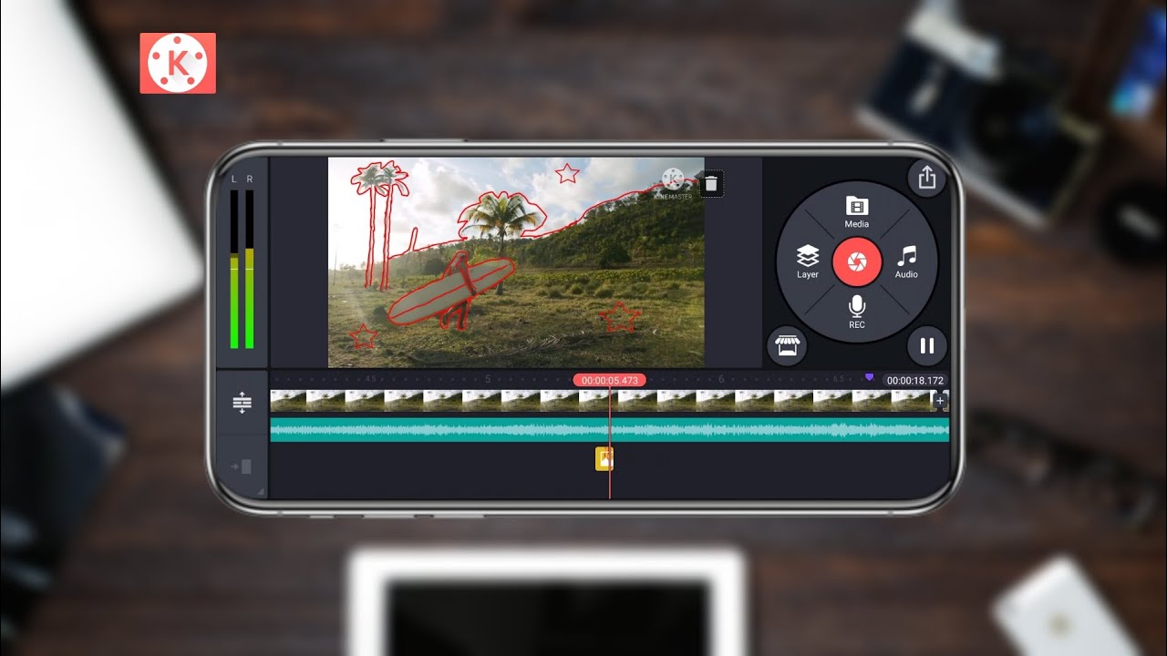 How To Add Glowing Scribble Effect In Kinemaster | Outline Glow Effect Tutorial 2021