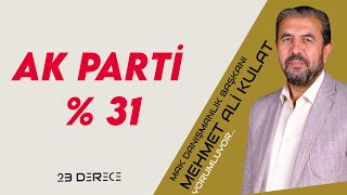 Mehmet Ali Kulatın Son Anketi Ak Parti Yüzde 31