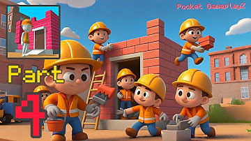 Pro Builder 3D - Gameplay Walkthrough Part 4 - Building Modern Villas With Bricks (iOS, Android)