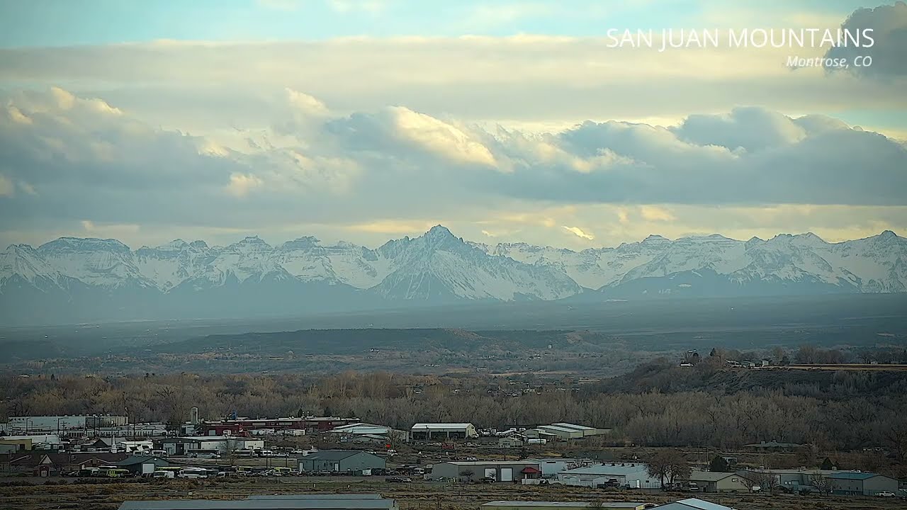 San Juan Mountains Live Stream - Montrose Colorado - February 12 Sundown
