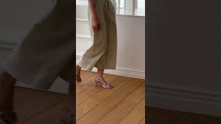 카야 신상 발목스트랩 슬림 스퀘어 샌들 힐 5cm