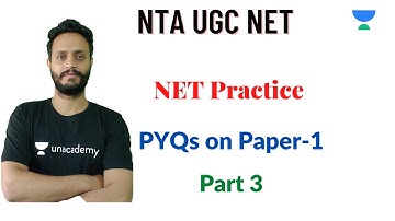 NTA UGC NET/JRF 2021 | Paper-1 | PYQs | Part 3