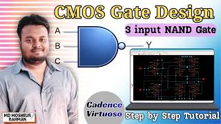 VLSI Basics: CMOS 3 input NAND Gate Schematic Design | Beginner Friendly Guide