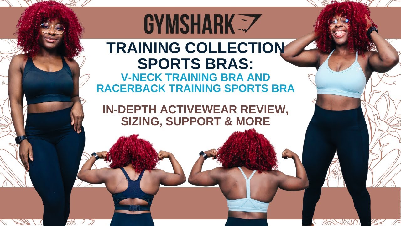 Gymshark V neck training sports bra & racerback training sports