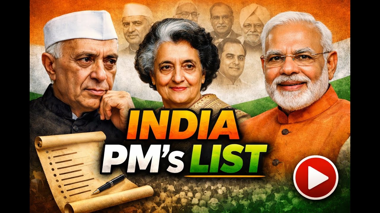 India PMs List 🔥 From Nehru to Modi | Full History Explained and Timeline