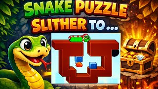 Snake Puzzle: Slither To 2026 🐍 | Jogo de Cobra Que Testa sua Lógica / level 18 all 19 screenshot 4