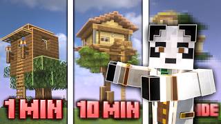 Wir müssen DAS in 1 MINUTE, 10 MINUTEN & 1 STUNDE in Minecraft bauen (Battle Format)
