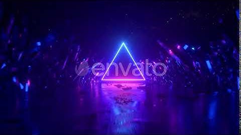 Flying in Abstract Space Along Crystals and Rocks | Motion Graphics - Envato elements