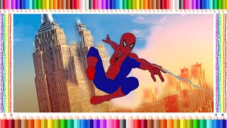 MARVEL SPIDERMAN COLORING PAGE - SPIDER-MAN Coloring Book - Avengers Coloring Page - Peter Parker