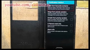 Samsung Galaxy S5 : How to enable notification readout (Android Phone)