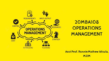 20MBA108 -OPERATIONS MANAGEMENT- Module 4