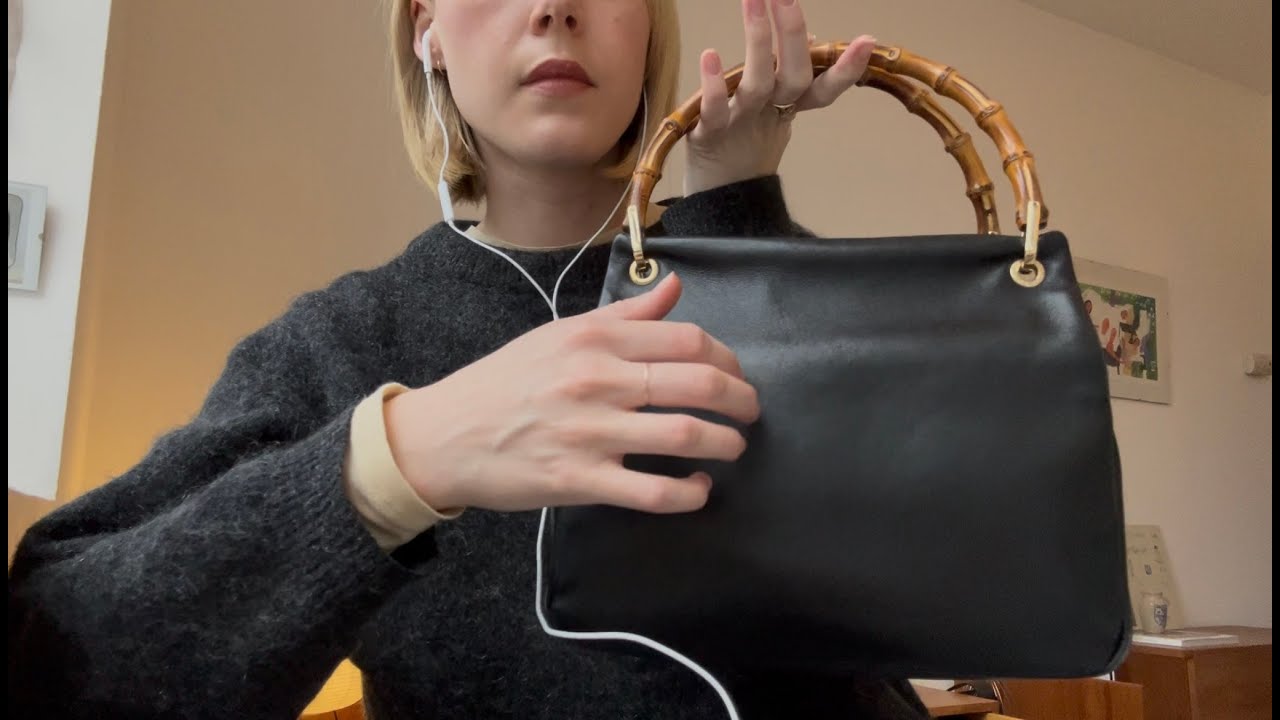 My First ASMR//LoFi What's In My Bag (tapping, scratching, fabric sounds)