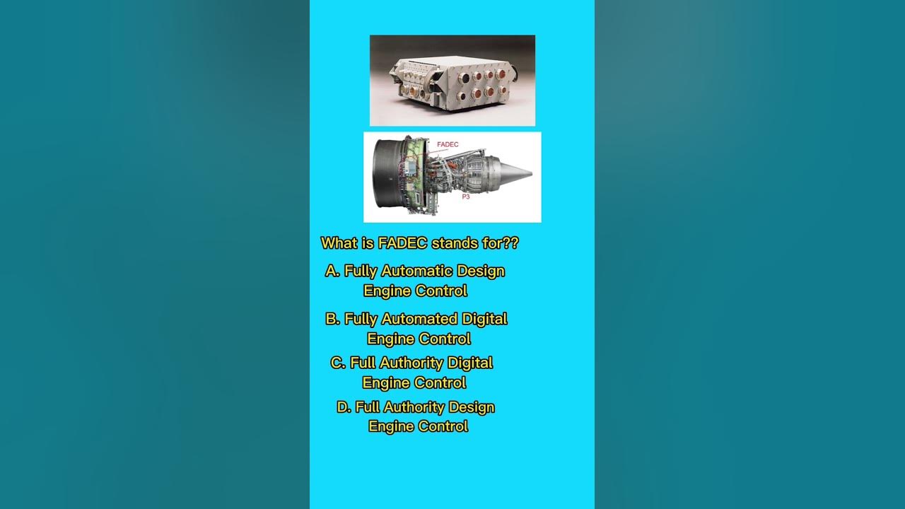 What is fadec stands for aircraftmaintenance aviation pilotlife 