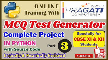 Python Project - MCQ Test Generator - Fully Working with Source Code (Part- 3)