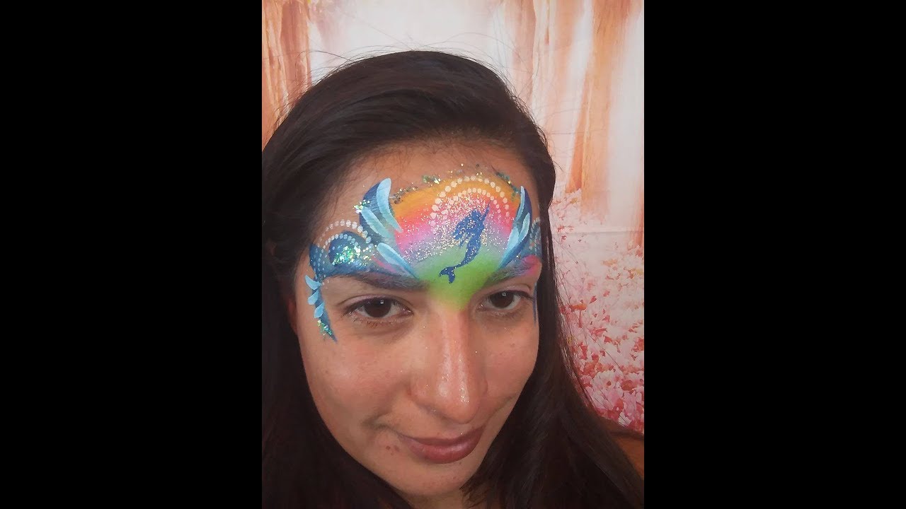mermaid sunset Face paint design