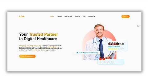 How to Create Digital Healthcare Website Using Html, CSS and JavaScript | @TechnoWhiteFang