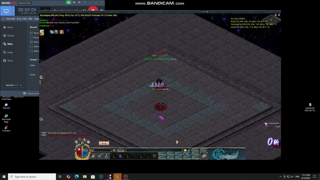 Nostalgia Conquer arena warm up